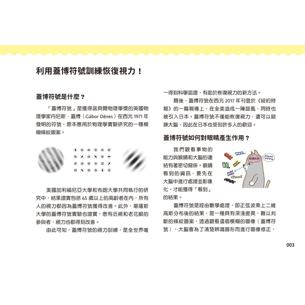 蓋博符號 & 3D裸眼 視力回復訓練書