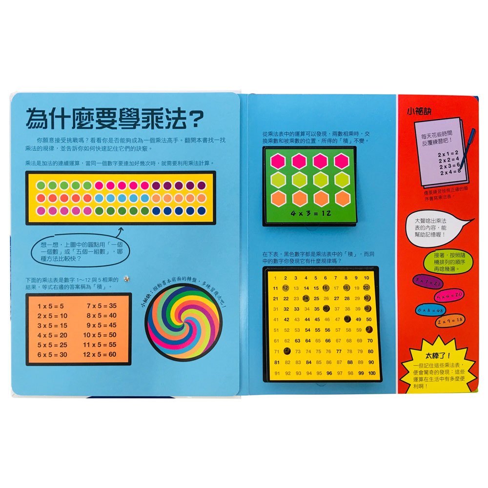 DK轉一轉,翻一翻,學乘法遊戲書