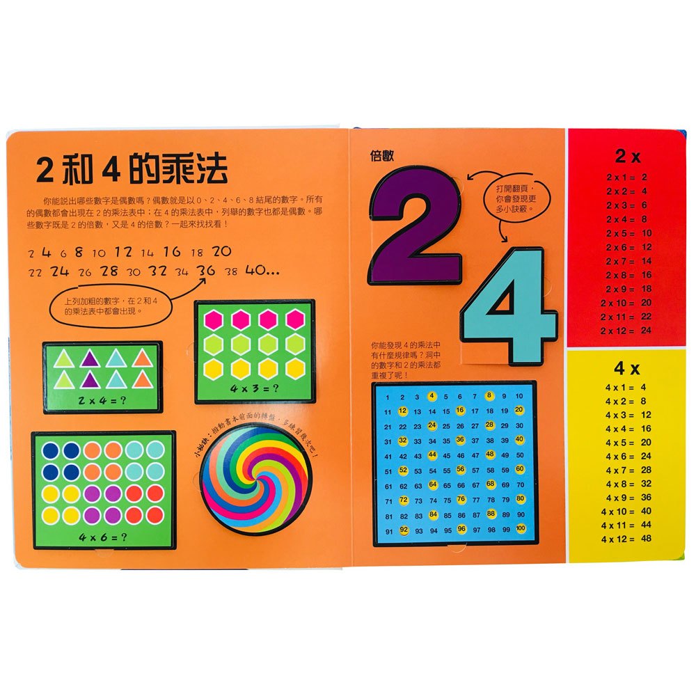 DK轉一轉,翻一翻,學乘法遊戲書