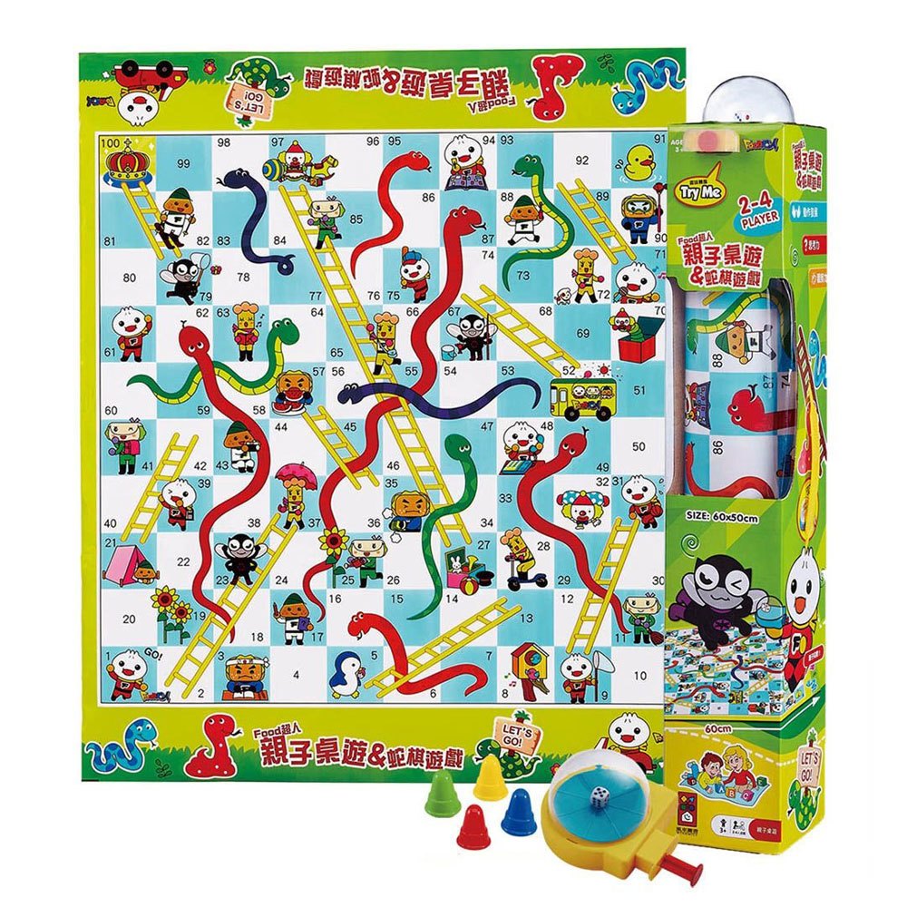 親子桌遊蛇棋遊戲-FOOD超人