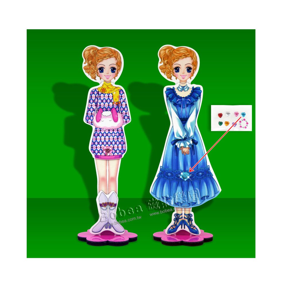 換裝寶貝新裝發表會第2期-荳荳(磁鐵書)/附閃亮水鑽<YX-C1-801>