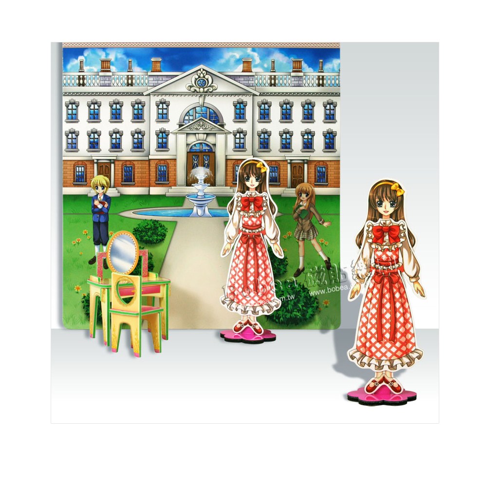 換裝寶貝新裝發表會第3期-裘蒂(長腿叔叔)(磁鐵書)/附立體組裝模型<YX-C1-802>