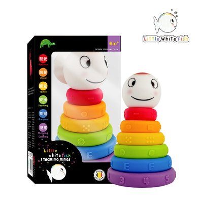 小白魚彩虹積木疊疊樂 Little White Fish
