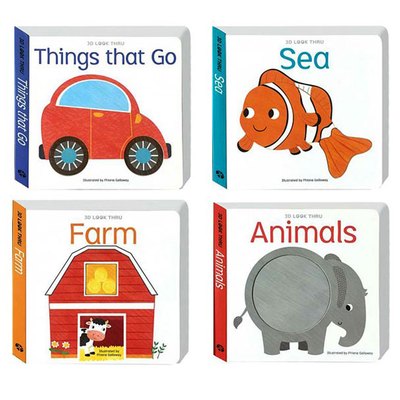 《出清福利品》3D LOOK THRU(3D幼幼穿透書)(共4本)