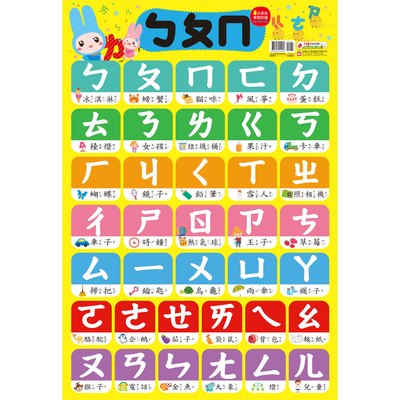 忍者兔學習掛圖【ㄅㄆㄇ】